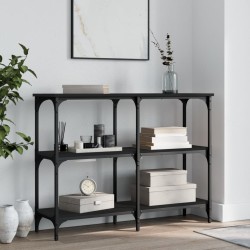 Table console noir 100x29x75 cm bois d'ingénierie 
