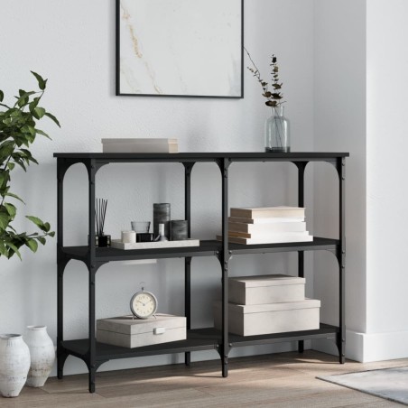 Table console noir 100x29x75 cm bois d'ingénierie 