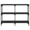 Table console noir 100x29x75 cm bois d'ingénierie 