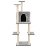 Arbre à chat avec griffoirs en sisal Gris clair 144,5 cm 