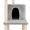 Arbre à chat avec griffoirs en sisal Gris clair 144,5 cm 