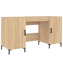 Bureau chêne sonoma 140x50x75 cm bois d'ingénierie 