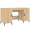Bureau chêne sonoma 140x50x75 cm bois d'ingénierie 