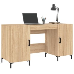 Bureau chêne sonoma 140x50x75 cm bois d'ingénierie 