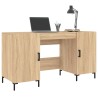 Bureau chêne sonoma 140x50x75 cm bois d'ingénierie 