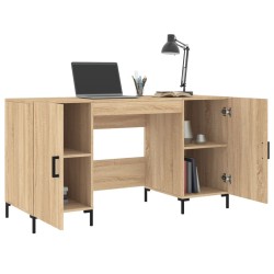 Bureau chêne sonoma 140x50x75 cm bois d'ingénierie 