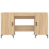 Bureau chêne sonoma 140x50x75 cm bois d'ingénierie 