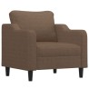 Fauteuil Marron 60 cm Tissu 