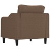 Fauteuil Marron 60 cm Tissu 