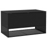 Coffre à coussins d'extérieur noir 100x55x55,5cm résine tressée 