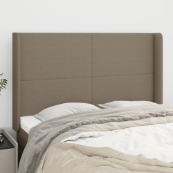 Tête de lit avec oreilles Taupe 147x16x118/128 cm Tissu 