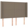Tête de lit avec oreilles Taupe 147x16x118/128 cm Tissu 