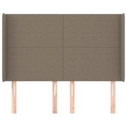 Tête de lit avec oreilles Taupe 147x16x118/128 cm Tissu 