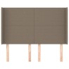 Tête de lit avec oreilles Taupe 147x16x118/128 cm Tissu 