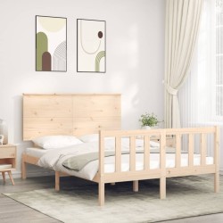 Cadre de lit sans matelas 120x200 cm bois de pin massif 
