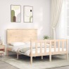 Cadre de lit sans matelas 120x200 cm bois de pin massif 