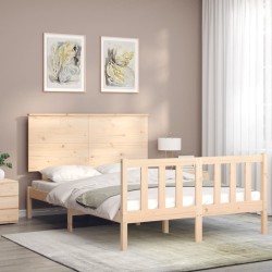 Cadre de lit sans matelas 120x200 cm bois de pin massif 