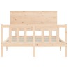 Cadre de lit sans matelas 120x200 cm bois de pin massif 