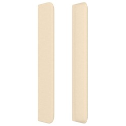 Tête de lit avec oreilles Crème 147x16x118/128 cm Tissu 