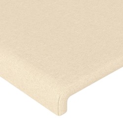 Tête de lit avec oreilles Crème 147x16x118/128 cm Tissu 