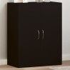 Armoire de classement noir 60x32x77,5 cm bois d'ingénierie 