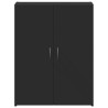 Armoire de classement noir 60x32x77,5 cm bois d'ingénierie 