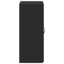 Armoire de classement noir 60x32x77,5 cm bois d'ingénierie 