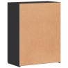 Armoire de classement noir 60x32x77,5 cm bois d'ingénierie 