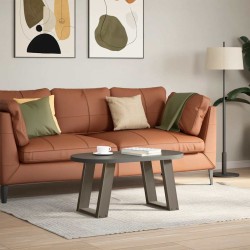 Pieds de table basse en U 2 pièces Acier naturel 28 x (42-43) cm Acier 
