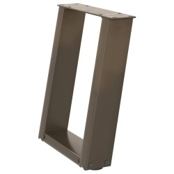 Pieds de table basse en U 2 pièces Acier naturel 28 x (42-43) cm Acier 