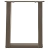 Pieds de table basse en U 2 pièces Acier naturel 28 x (42-43) cm Acier 
