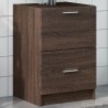 Meuble d'évier chêne marron 40x37x59 cm bois d'ingénierie 