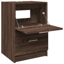 Meuble d'évier chêne marron 40x37x59 cm bois d'ingénierie 