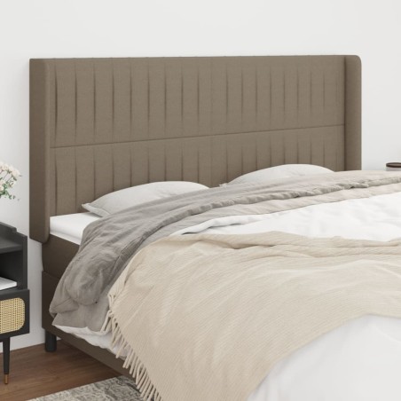 Tête de lit avec oreilles Taupe 163x16x118/128 cm Tissu 