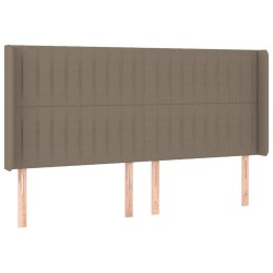 Tête de lit avec oreilles Taupe 163x16x118/128 cm Tissu 