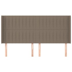 Tête de lit avec oreilles Taupe 163x16x118/128 cm Tissu 