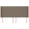 Tête de lit avec oreilles Taupe 163x16x118/128 cm Tissu 