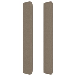 Tête de lit avec oreilles Taupe 163x16x118/128 cm Tissu 