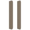 Tête de lit avec oreilles Taupe 163x16x118/128 cm Tissu 