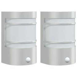 Appliques murales d'extérieur et capteurs 2pcs acier inoxydable 