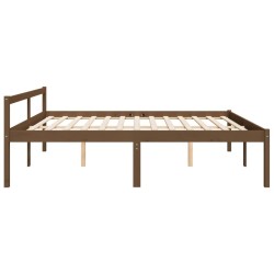 Lit pour personne âgée sans matelas 200x200 cm bois pin massif 