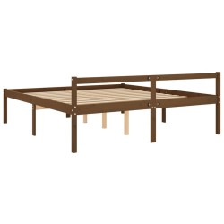 Lit pour personne âgée sans matelas 200x200 cm bois pin massif 