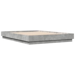 Cadre de lit sans matelas gris béton 150x200 cm 