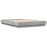 Cadre de lit sans matelas gris béton 150x200 cm 