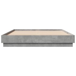 Cadre de lit sans matelas gris béton 150x200 cm 