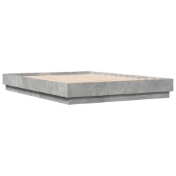Cadre de lit sans matelas gris béton 150x200 cm 
