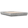 Cadre de lit sans matelas gris béton 150x200 cm 