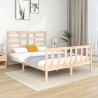 Cadre de lit sans matelas bois massif 135x190 cm 