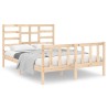 Cadre de lit sans matelas bois massif 135x190 cm 
