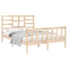 Cadre de lit sans matelas bois massif 135x190 cm 